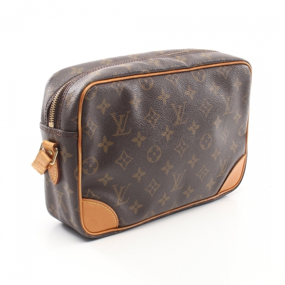 Louis Vuitton Trocadero 27 Monogram Shoulder Bag Leather Brown